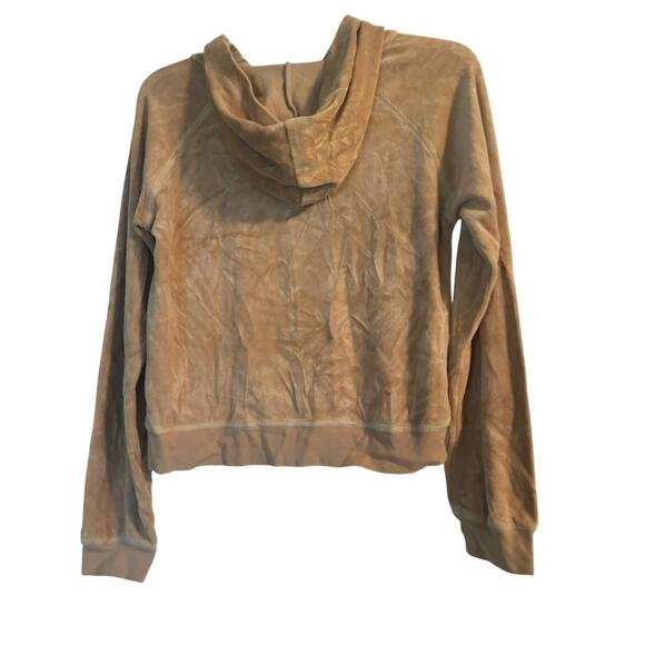 GUC Scooby Doo Women's Tan Velour Full Zip Jacket Hoodie Size Medium - Picture 2 of 6